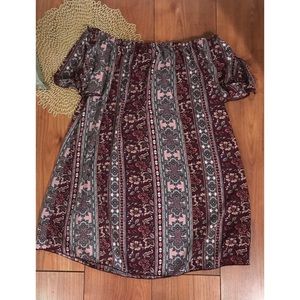Off the Shoulder Boho Dress